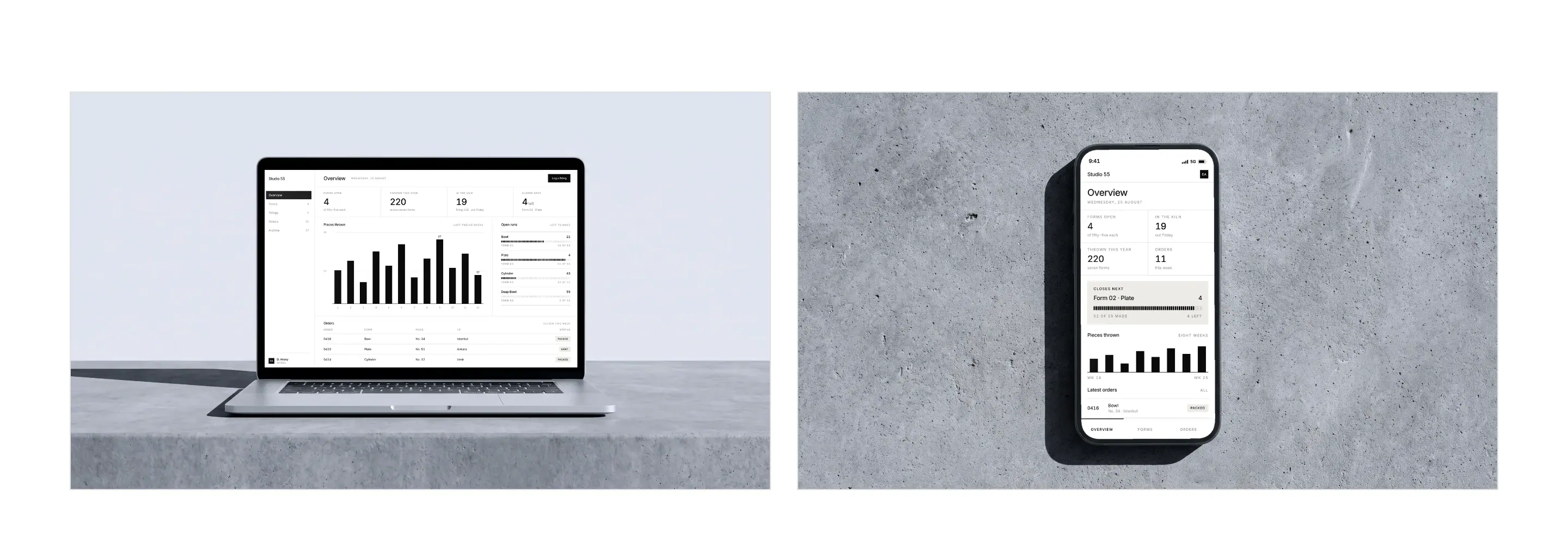 The back-office on a laptop and in the hand