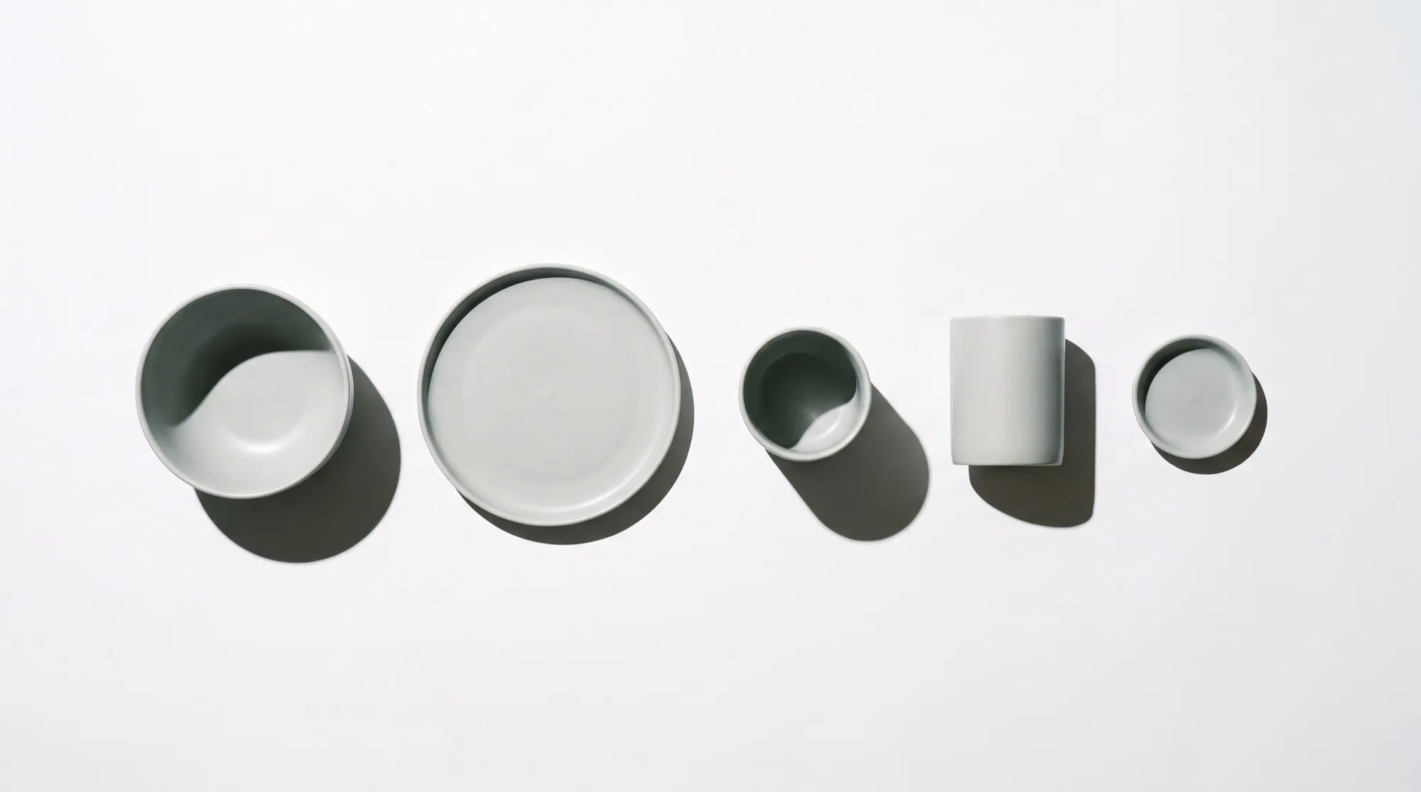 Five objects in a row