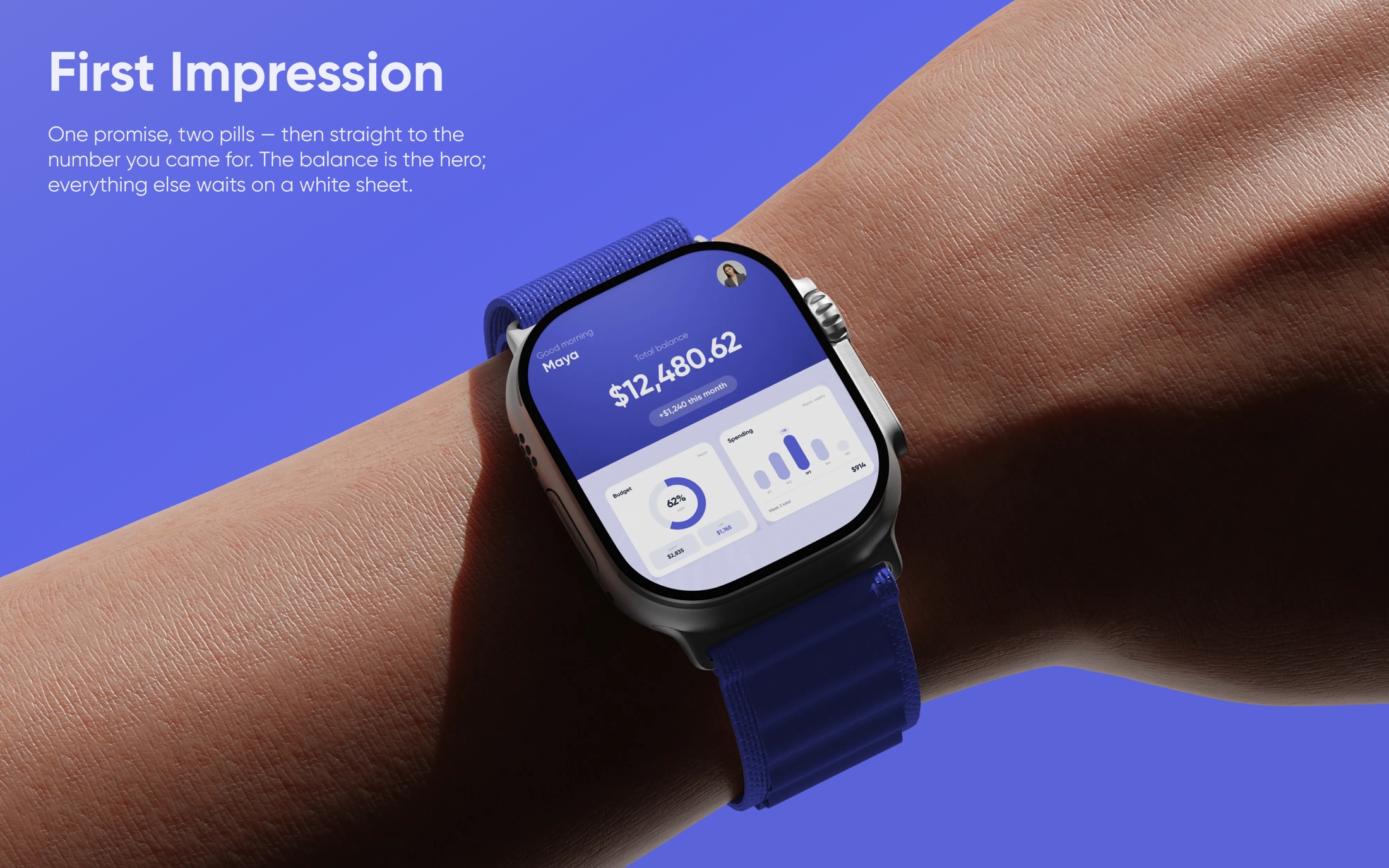 First impression — the balance shown on Apple Watch